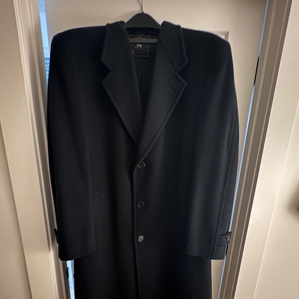 Black Hart Schaffner & Marx cashmere overcoat